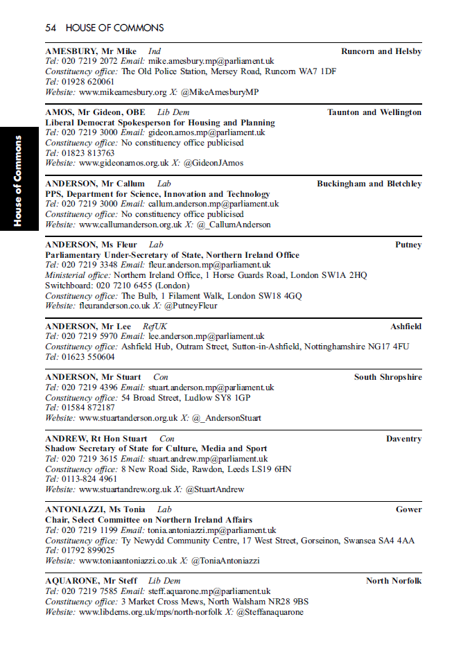 Vacher’s Quarterly current edition single copy (1197)