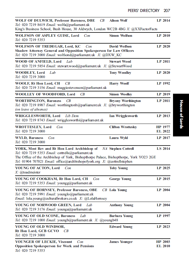 Vacher’s Quarterly current edition single copy (1197)